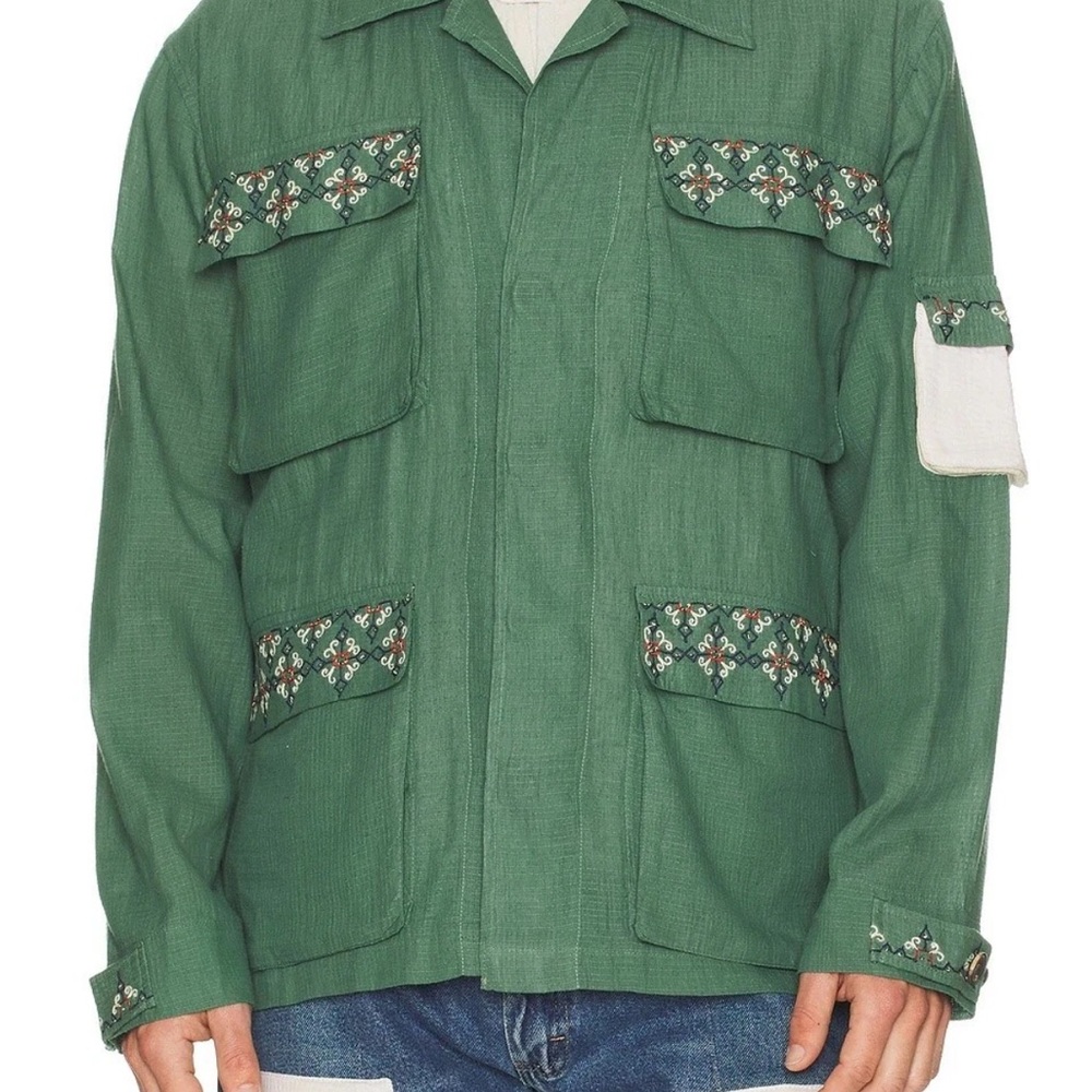 Kartik Research Sipahi Jacket in Green, White, & Ondigo XL